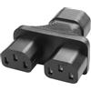 YACSEJAO IEC 320 C14 a Dual C13 Adattatore C14 a 2 X C13 UPS Server Y Splitter per computer, proiettori, scanner, stampanti, ecc.