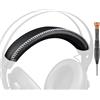 SOULWIT Copertura Archetto in Pelle Proteica per HyperX Cloud Revolver/Revolver S, HX-HSCR-GM Cloud Revolver Gioco Cuffie, Cuffie Fascia Copri Headband Parte Riparazione - Nero (linea Bianca)