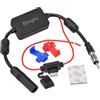 Bingfu Amplificatore Antenna Autoradio Auto Alimentazione 12V | DIN Maschio a Femmina, per Veicolo Camion SUV Autoradio, Audio Radio Stereo Ricevitore