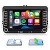Ezonetronics Autoradio Android per VW Passat Golf MK5 MK6 Jetta T5 EOS Polo Touran Seat Skoda con Wireless CarPlay Android Auto, 7 pollici Touchscreen Carplay Autoradio Bluetooth con GPS/WIFI/FM/RDS/SWC/USB/Siri