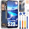 ARSSLY Schermo LCD per Samsung S23 5G Schermo per Galaxy S23 5G S911U S911A S911W LCD Display Touch Digitizer Assemblea Completa con Strumenti (Incell con Telaio, Not Support Impronte Digitali, Versione US)