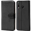 Verco custodia per Huawei P40 Lite E, Case per Huawei P40 Lite E Cover PU Pelle Portafoglio Protettiva, Nero