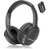 Holdsound Cuffie TV Wireless per Anziani, Cuffie per TV Senza Fili con Trasmettitore USB, Alto Volume, Senza Latenza Audio, Riproduzione Audio di 40 Ore, Plug And Play