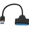 Annadue Cavo Adattatore da USB 3.0 a SATA per SSD/HDD da 2,5 Pollici e HDD da 3,5 Pollici, Connettore per Disco Rigido Esterno SATA III per Trasferimento Dati, Supporto UASP.