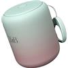 T'nB Altoparlante Color - Altoparlante portatile senza fili, 8 ore di connessione Bluetooth, Piccolo altoparlante da doccia impermeabile IPX4, Mini formato alla moda e colorato - Verde e Rosa