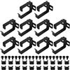 Dokeno 10 Pz Staffe di Gestione Cavi Rack Server - Ganci D anello per Cablaggio 1U 19 con 10 Viti e Dadi, Organizzatore Cavi Fibra Ottica - Resistente Acciaio, per Armadi Server 19 -4,4 x 6 x 5 cm
