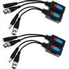 VGOL 4 pezzi Passive Video Balun RJ45 a BNC Trasmettitore ricetrasmettitore 1080P-8MP DC Power Audio Video Balun in plastica metallo