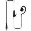 Hoornie Cuffie radio per Motorola CLP446, CLK466, CLP1010, CLP1040, cavo rinforzato in Kevlar, cuffie a forma di C con presa alta e sicura, pulsante push-to-talk, colore nero