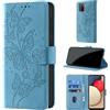 CaseGla Cover per Samsung Galaxy A02s, Azzurro | Blocco RFID, Portafoglio Pelle PU, Flip Libro, Porta Carte, Magnetica Libretto, Antiurto Protezione Completa