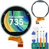 SRJTEK Schermo LCD di ricambio per Garmin Forerunner 735 per bicicletta per Garmin Forerunner 735 Display Touch Digitizer Assembly Kit di riparazione (blu)