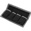 PATIKIL Custodia per Batterie Fotocamera, 4 Tasche in Nylon Custodia per Batterie DSLR Porta Batterie AAA e LP-E6 LP-E8 NP-FW50 EN-EL14 EN-EL15 (Grigio)