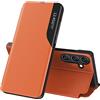 IMEIKONST Custodia per Samsung Galaxy S26 Plus Cover in PU Pelle Premium a Libro Finestra Trasparente Protettiva Antiurto Flip Supporto Stand Caso Case per Samsung S26 Plus. Arancione QH1