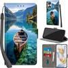 Haninsuze Cover per Honor 90 5G Custodia Cover Pelle Libro Portafoglio con Porta Carte Magnetica Protezione Antiurto Cuoio Flip Case Custodia Cover per Honor 90, barca