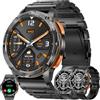 MYSHUN AMOLED Smartwatch da uomo da 1,43 con funzione telefonica, 5 ATM Smart Watch Tracker di attività con 100 modalità sportive, contapassi, monitor del sonno, orologio da polso per iOS Android