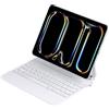 Seagtigau QWERTZ Magic Keyboard Case per iPad Pro da 13 (M4) 2024, tastiera magnetica con trackpad multi-touch, retroilluminazione (bianco, iPad Pro 13 M4 2024)