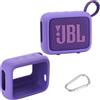 AONKE Custodia in silicone per altoparlante Bluetooth portatile JBL Go 4 (viola)