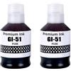 LAIPENG GI-51 GI51 Inchiostro Compatibile per PIXMA G1520 G1560 G2520 G2560 G3520 G3560 G1530 G2570 G3570 G4570 Stampante GI-51 BK GI-51BK (Nero*2)