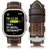 HUAFIY Compatibile Cinturino iWatch 41mm 40mm 38mm, Pelle Nero per Donna Uomo per iwatch SE Serie 8/7/6/5/4/3/2