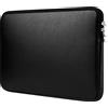 CCPK - Custodia per computer portatile da 11.6, compatibile con MacBook Air 11, 12, Mac Microsoft Surface Pro 7, 6 5, Dell XPS 13, Inspiron 11, custodia in pelle PU, colore: Nero