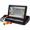 OBEST Schermo 4,3 Pollici TFT LCD Auto Retrovisore a Colori, Monitor Pieghevole per Telecamera Retrovisore, V1/V2 due Ingressi Video, DC12V-24V, Monitor LCD per Auto per SUV, Furgone (4.3 ')