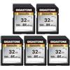Gigastone Scheda di memoria SDHC da 32 GB, fotocamera Pro seriale, confezione da 5 schede, velocità fino a 100 MB/s. Compatibile con fotocamera Canon Nikon Sony Videocamera A1 U1 V10 UHS-I Classe 10