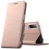 Verco case per Sony Xperia 10 III Cover, Custodia a Libro Pelle PU per Xperia 10 III Booklet Protettiva [magnetica integrata], Rosa