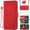 Asuwish Cover per Huawei P9 Lite 2016 con Cordino e Pellicola Vetro Temperato Supporto Regolabile Pelle Portacarte Portafoglio Custodia per protettiva Hawaii P9Lite VNS-L31 VNS-L21 Phone Case Rosso