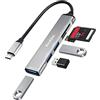 Frotox Lettore Schede SD/Micro SD, 5 in 1 Hub USB C, 1 USB 3.0, 2 USB 2.0, Portatile Adattatore per TF/SDXC/SDHC/Micro SDHC/Micro SDXC ecc.