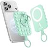 Syncwire Supporto Anello Magnetico in Silicone con Ventosa Forte per Custodia MagSafe - Anello Porta Cellulare per iPhone/Android, Mani Libere, Selfie, Video & TikTok, Verde