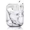 Newseego Custodia Compatible con AirPods 1&2, Marmo Cover per Custodia AirPods, Cover in PC Protettiva per AirPods 2&1 Generazione - Bianca