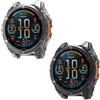 SEIAIYG Custodia Compatibile con Garmin Fenix 8 51mm, [2 Pezzi] Cover Protettiva in Morbido TPU, Antiurto e Infrangibile - Nero+Trasparente
