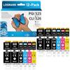 LOSMANN PGI-525 CLI-526 Cartucce d'inchiostro compatibili per Canon 525 526 per PIXMA MG5140 MG5350 MG5150 MG5250 IP4850 IP4950 IX6550 MX885 MX715 MG6150 MG6250 MX895 MG8150 MG8250 (12-Pack)