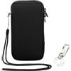 ZhouWei Custodia per Cellulare in Neoprene con Portachiave, 18 X 11 cm Custodie per Cellulari con Cerniera e Cordino Custodia Cellulare Universale Astuccio Portacellulare Calzini per Telefono