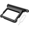 MMOBIEL Vassoio Porta Scheda SIM Compatibile con iPhone 17 - Sostituzione Supporto Scheda SIM - Porta SIM - incl. Estrattore SIM e Anello di Gomma Impermeabile - Nero