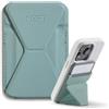 MOFT Portafoglio Magnetico Comptible con Magsafe per iPhone Serie 15/14/13/12, MOVAS Pelle Vegana Supporto Telefono con 2 Porta Carte, 3 Modalità di Visualizzazione, Magneti Forti (Verde Lago)
