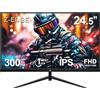 Z Z-Edge Z-Edge Monitor Gaming 24,5 pollici 300Hz (DP) 240Hz (HDMI) Schermo del Computer LED Full HD, MPRT 1ms, Luminosità 300cd/m², Pannello IPS 16:9, FreeSync, HDR10, Compatibile VESA - Nero