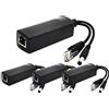 ANVISION 4-Pack Active PoE Splitter Adattatore IEEE 802.3af Conforme 10 / 100Mbps, uscita DC 12V per telecamera IP Wirelss AP Router VoIP Telefono AV-PS12