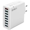 Vakler Caricabatterie rapido USB 8 porte 30W presa USB multipla 8 porte adattatore di ricarica rapida 7 porte 2,4 A e 1 porta QC universale prese per iPad iOS Android Galaxy S21 S20 A71 Smartphone Windows