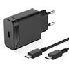 BERLS 25 W Caricabatterie rapido compatibile con Samsung Galaxy S25 S24 S23 S22 A22 S21 S20 Ultra FE Note A16 A17 A26 A36 A56 5G, USB Type C Ricarica Adattatore CA con cavo 1,5 m