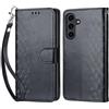 KENHONER Compatibile Cover con Samsung Galaxy S24 Plus,Premium Pelle PU Portafoglio Flip Libro Custodia Cover per Samsung S24 Plus [Protezione Completa] (Nero)