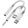 Kefiany Adattatore USB C a jack per cuffie 3,5 mm (Set di 2) DAC AUX Cavo Audio per cuffie cablate per iPhone 16 15 Pro Max Compatibile con Samsung Galaxy S24 Per Apple Type C Per IPad AUXiliary Adapter