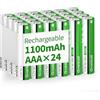 Granicell 24 Batterie Ricaricabili AAA - 1100mAh 1500 Cicli NiMH - per Fotocamere, Telecomandi, Dispositivi Elettronici
