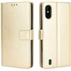 BellaCase Custodia Wiko Y81 [Custodia portafoglio] [Staffa] [Slot per schede] [Flip Cover magnetica] Compatibile con lo smartphone Wiko Y81(D'oro)