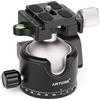 ARTCISE Testa a sfera a basso profilo ARTCISE, testa per treppiede in metallo panoramica a 360° da 46 mm con piastra a sgancio rapido Arca 1/4 per treppiede DSLR, carico massimo: 20 kg