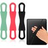 Lyreh 3 Pezzi Supporto da Polso per Kindle, Comodo Cintura di Lettura Estensibile per Tablet Accessori Lettura a Letto Adatto Dispositivi da 10,16-20,32 cm (Nero, Rosso, Verde)