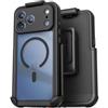 Encased per iPhone 17 Pro Cover Impermeabile con Clip da Cintura - IP-68 Custodia Full-Body con Pulsante Fotocamera e Tappi Porta [Standard Militare] (Compatibile MagSafe)