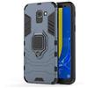 MHHQ Custodia For Samsung Galaxy J6 2018, 2 in 1 Armour resistente Hybrid Dual Layer Armatura Defender PC + TPU Case Cover con supporto magnetico per auto per Samsung Galaxy J6 2018 -Black Plus Gray