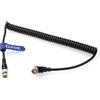 Eonvic 6G BNC Cavo HD SDI A spirale Cavo di prolunga Cavo coassiale RF da 75 Ohm per videocamere 4K (dritto ad angolo retto)