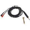 EMSea Cavo audio con jack da 3,5/6,3 mm, compatibile con Sennheiser HD25 HD560 HD540 cavo da 2,5 m (lunghezza uguale sinistra e destra)