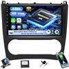 SIXWIN [Qualcomm 8 Core 4+64G] Android 15 Autoradio con CarPlay/Android Auto/DSP per Mercedes Benz C Klasse W203 W209 C180 C200 2005-2009,9 Pollici HD Schermo con WiFi6 Navi Bluetooth 5.1 RDS/FM